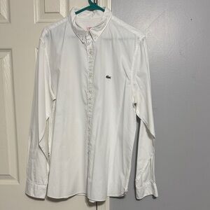 Lacoste Men's Classic White Button Down Shirt